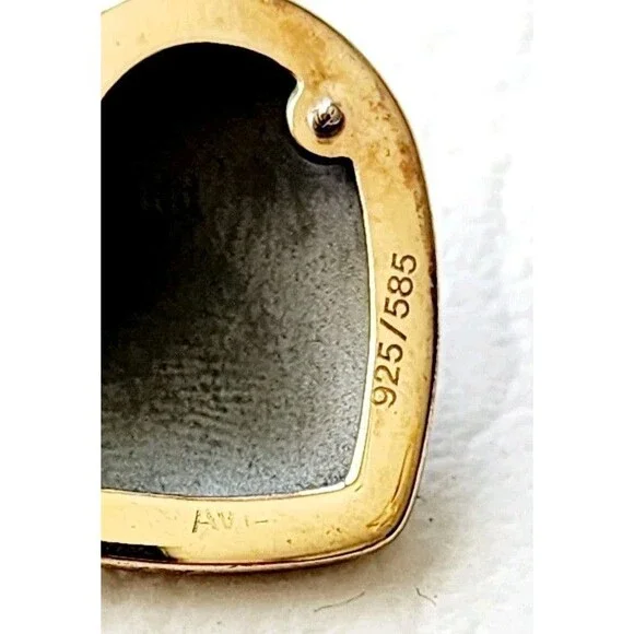 James Avery Sterling Silver 14K YG Photo Heart Locket